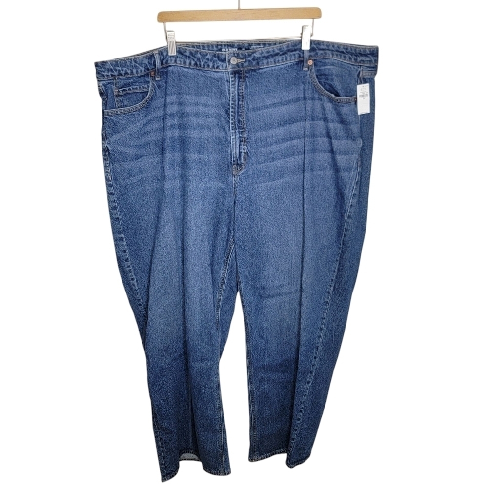 NWT Old Navy Extra High Rise Sky-Hi Wide Leg Jeans Plus Size 26